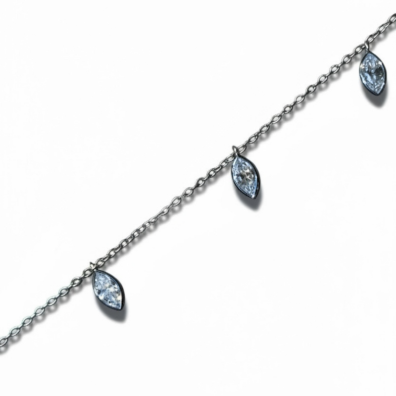 Marquise Drops Necklace white gold